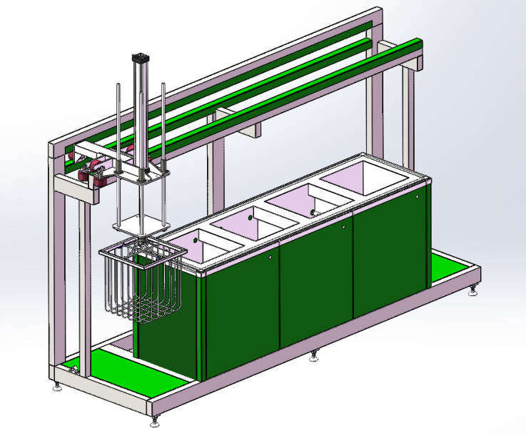 单槽式、双槽式、多槽辅助式提升超声波清洗机(图4) 单槽式、双槽式、多槽辅助式提升超声波清洗机(图4)